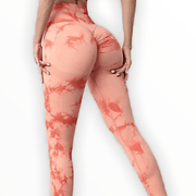 Luxe Waisted Luxewaisted Peach / Small Tie dyed Luxe leggings