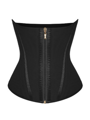 Fajas Colombiana Colombian fajas luxewaisted Luxe Seamless Vest is a full vest  trainer that is great for snatching the bra bulge.

It has a zipper on top for a seamless look. Three hook closure underneath. 
This waist trainer has a great fit, versatile, discreet, and durable.

It offers full coverage back and thick straps for a more comfortable fit. Any comfort seekers will love this. 

Two layers of compression on the abdomen, effectively tightening the abdomen; the inner layer has a front and center butt