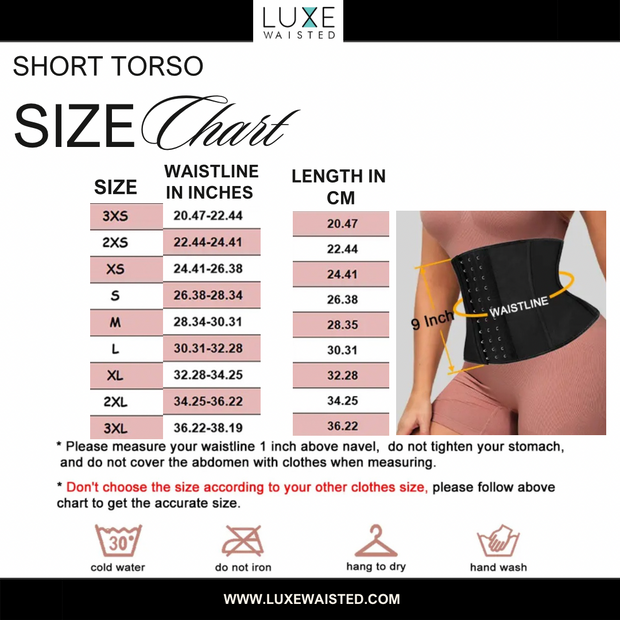 Sculpted by luxe waisted size chart 
Results body sculpting san Dimas 