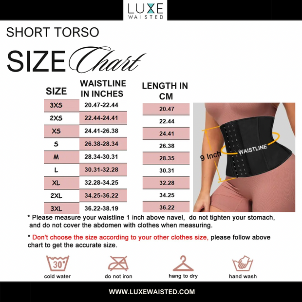 Satin Classic Waist Trainer Short Torso Beige