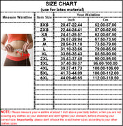 SIZE CHART LUXE WAISTED