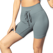 Luxe Waisted Luxewaisted Small / Grey Ribbed Biker shorts