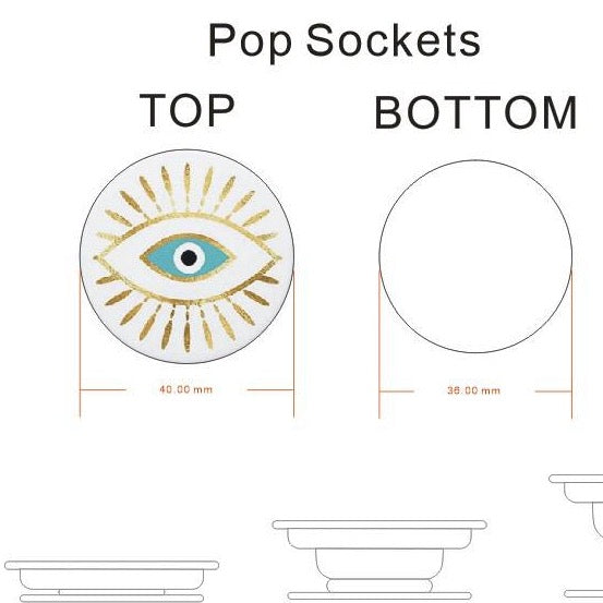 Luxewaisted White Evil eye pop socket